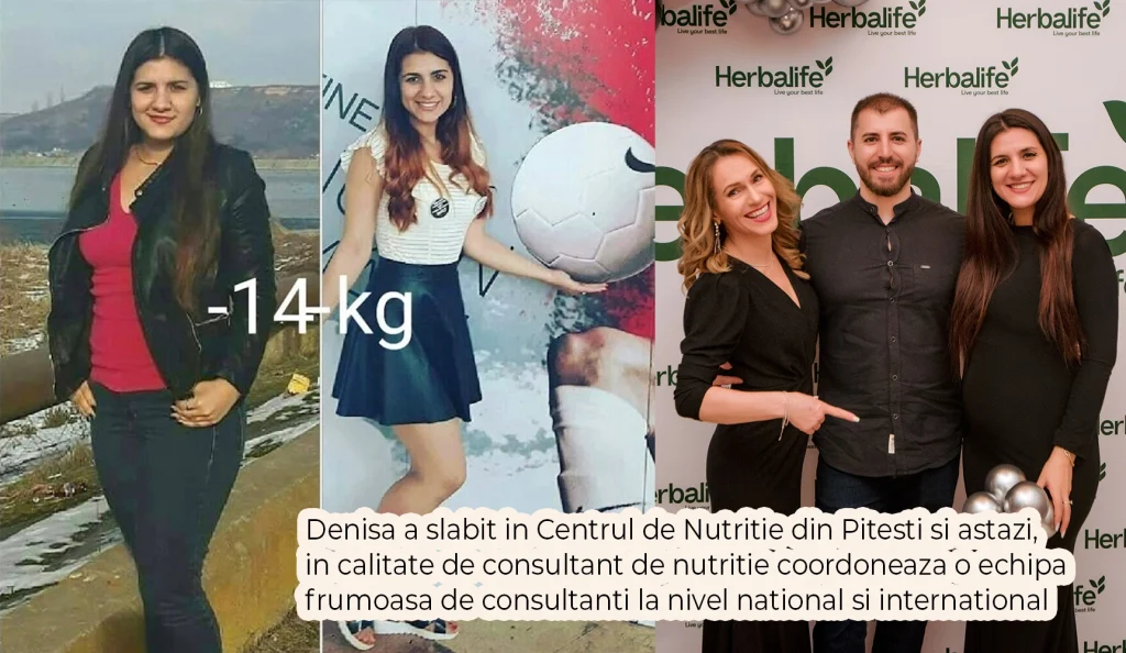 Rezultat de slabire obtinut de Denisa in Centrul de Nutritie din Pitesti. In acest moment, Denisa este la randul ei un consultant nutritionist de succes in Campulung si in Constanta cu rezultate extraordinare in toata tara